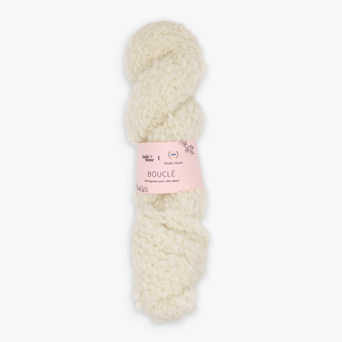 ◇NOTHING WRITTEN◇ Triangle wool muffler (Ivory boucle) Bouclé – Knit&Note